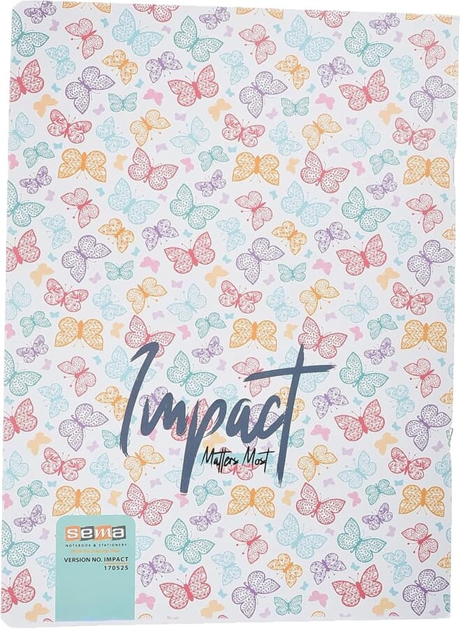 Sema Impact 96-Sheet Notebook: Dynamic Ruled Design, 29.5x20.8 cm, Ideal for Students in Multicolor